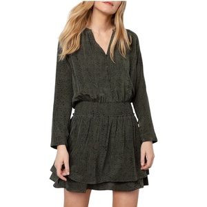 Rails Olive Green Long Sleeve Mini Dress